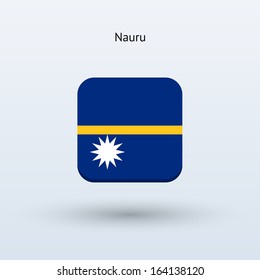 Nauru flag icon. Vector illustration.