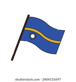 nauru flag icon vector template illustration logo design wallpaper background