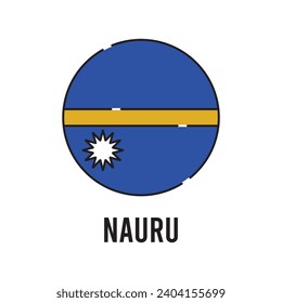 nauru flag icon vector template illustration logo design wallpaper background