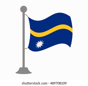nauru flag mast