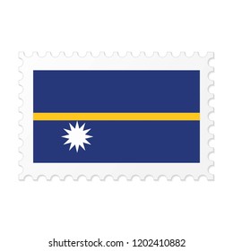Nauru flag on white background vector image