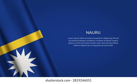 NAURU Flag with Original color