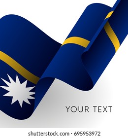 Nauru flag. Patriotic design. Vector illustration.
