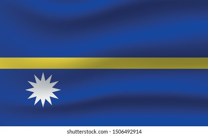 Nauru flag. Simple vector. National flag of Nauru 