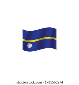 Nauru flag. Simple vector. National flag of Nauru 