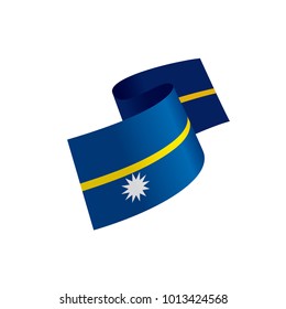 Nauru flag, vector illustration