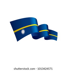 Nauru flag, vector illustration