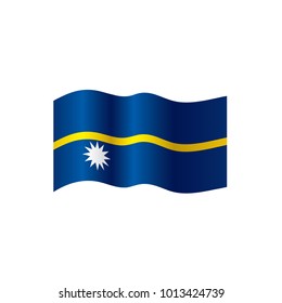 Nauru flag, vector illustration