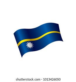 Nauru flag, vector illustration