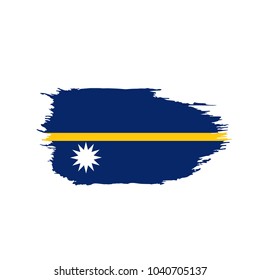 Nauru flag, vector illustration