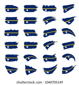 Nauru flag, vector illustration
