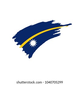 Nauru flag, vector illustration