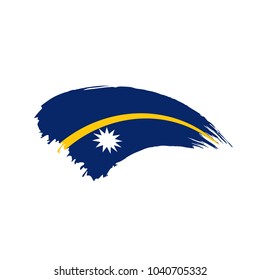 Nauru flag, vector illustration