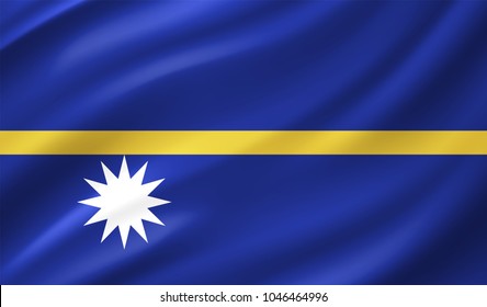 Nauru Flag in Vector Illustration
