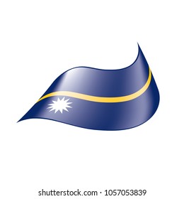 Nauru flag, vector illustration