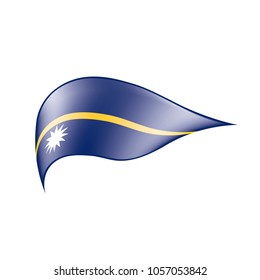 Nauru flag, vector illustration