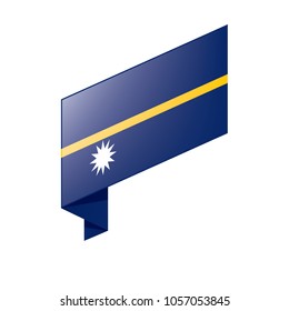 Nauru flag, vector illustration