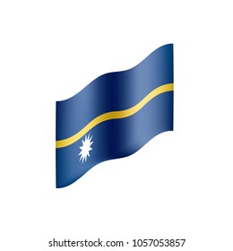Nauru flag, vector illustration