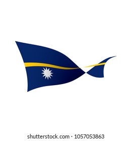 Nauru flag, vector illustration