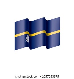 Nauru flag, vector illustration