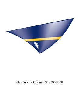 Nauru flag, vector illustration
