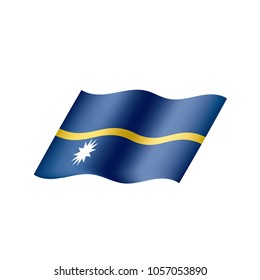 Nauru flag, vector illustration