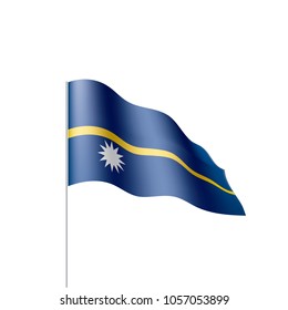 Nauru flag, vector illustration