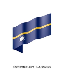 Nauru flag, vector illustration