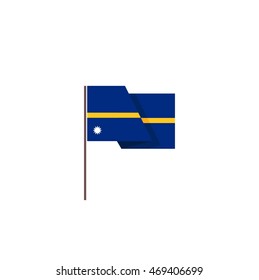 Nauru Flag. Vector illustration