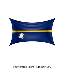 Nauru flag, vector illustration on a white background