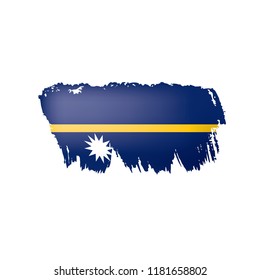 Nauru flag, vector illustration on a white background.