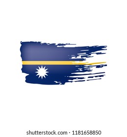 Nauru flag, vector illustration on a white background.