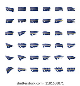 Nauru flag, vector illustration on a white background.