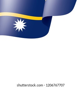 Nauru flag, vector illustration on a white background