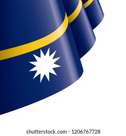 Nauru flag, vector illustration on a white background