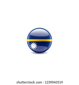 Nauru flag, vector illustration on a white background
