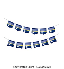 Nauru flag, vector illustration on a white background