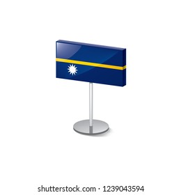 Nauru flag, vector illustration on a white background