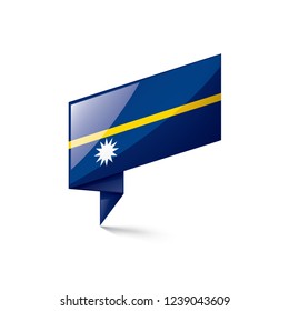 Nauru flag, vector illustration on a white background