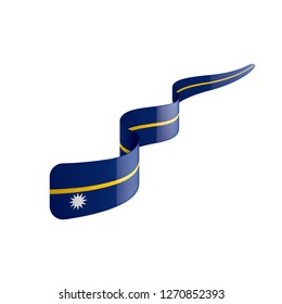 Nauru flag, vector illustration on a white background