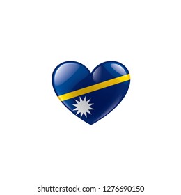 Nauru flag, vector illustration on a white background
