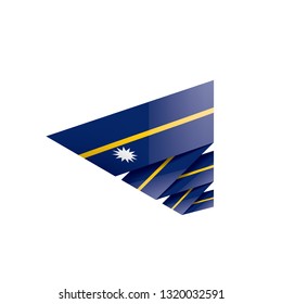 Nauru flag, vector illustration on a white background