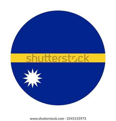 Nauru flag vector illustration. Simple flag Nauru icon emoji design.