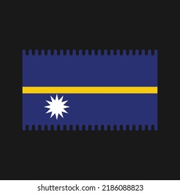Vector de bandera de Nauru. Bandera nacional