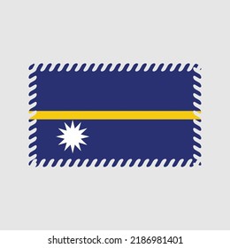 Nauru Flag Vektor. Nationalflagge
