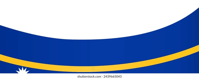 Nauru flag wave isolated on png or transparent background vector illustration.