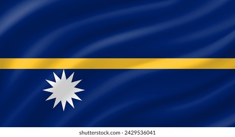 Nauru flag waving. Background. Vector