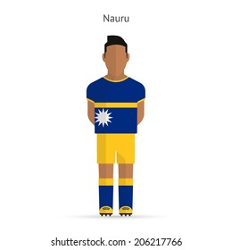 Nauru football player. Soccer uniform. Vector illustration.