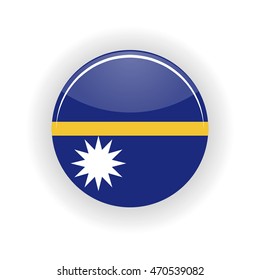 Nauru icon circle isolated on white background. Yaren icon vector illustration