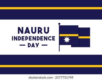 Nauru Independence Day. Flat design vector. Eps 10.